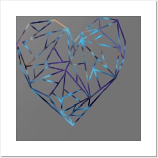 Geometric Heart Posters and Art